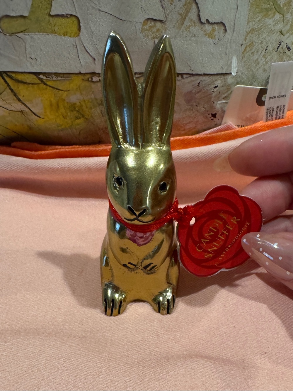 NEW Anthropologie Brass Bunny Candle Snuffer 🐰 - Picture 3 of 5